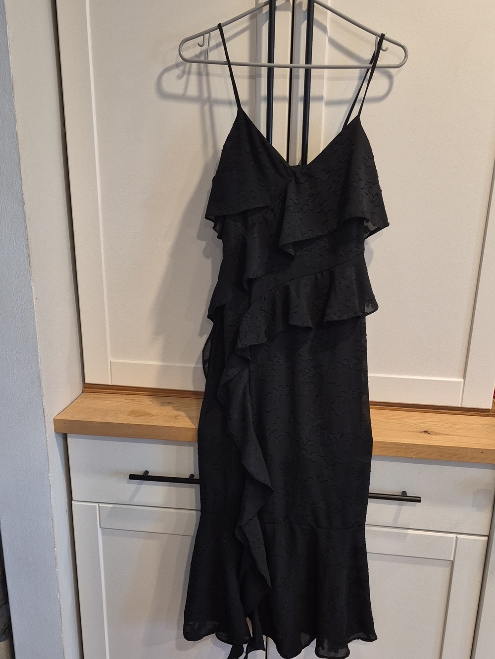 💙 wild fable Black Ruffle Midi Baby Mermaid Dress